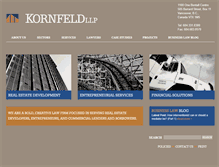 Tablet Screenshot of kornfeldllp.com